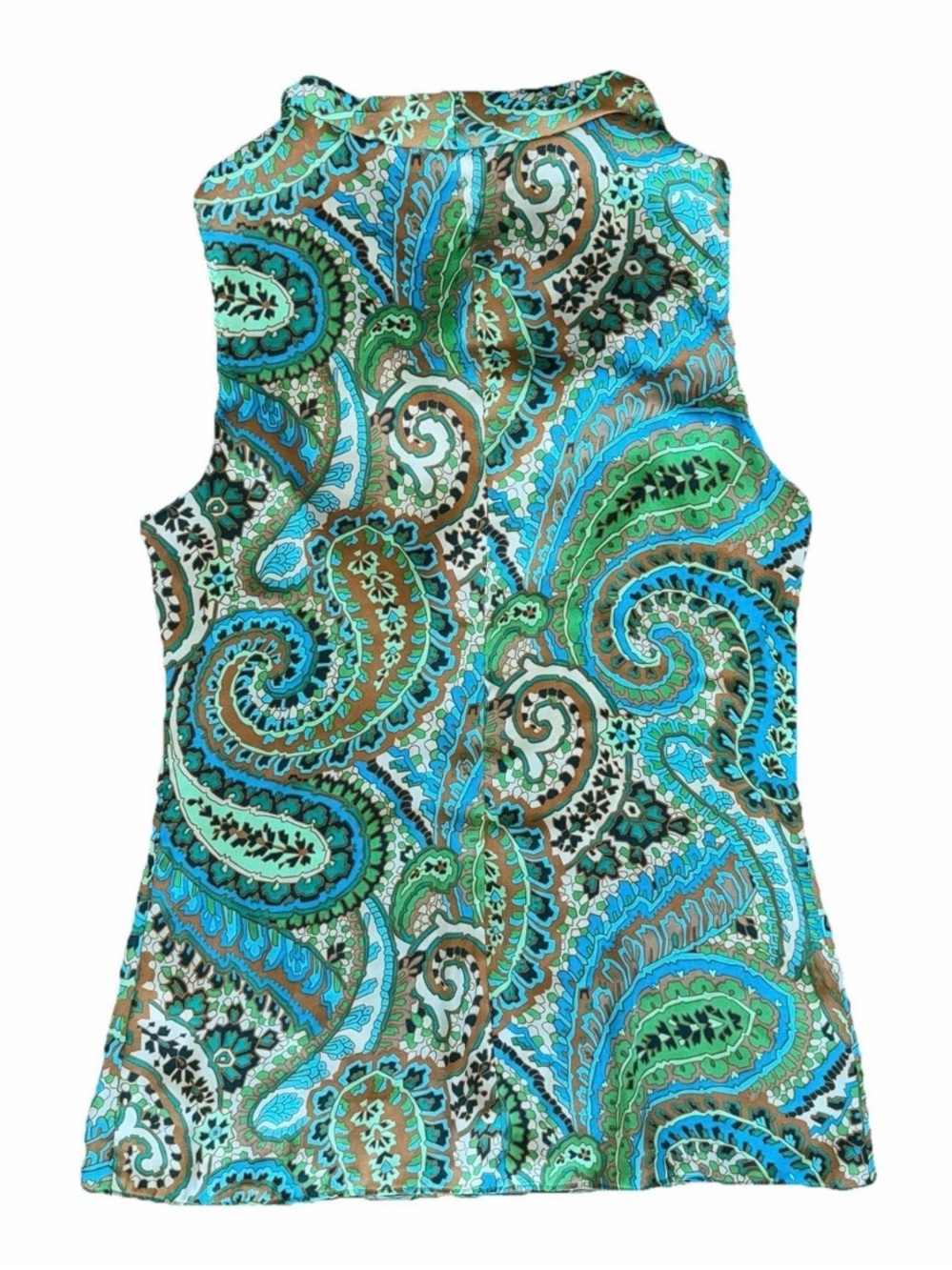Banana Republic Paisley Cowl Neck Sleeveless Blouse XS - Picture 4 of 6